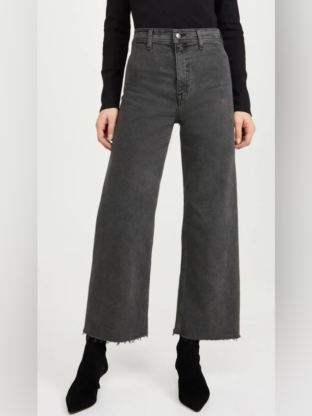 Pistola Penny Crop Wide Leg Jeans NWT in Antique Graphite